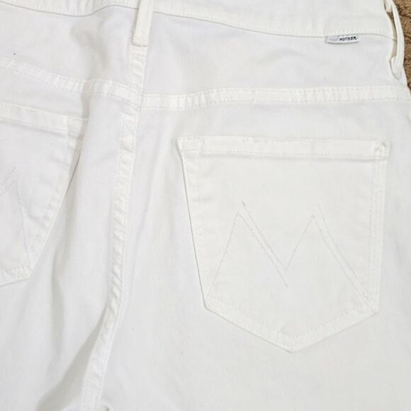 MOTHER The Glass Slipper, White, Cropped Jeans SIZE 29 - Picture 2 of 12